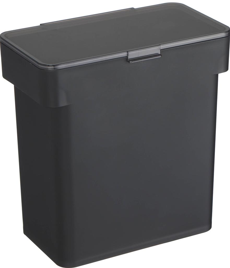 Yamazaki Jitsugyo 3376 Sealed Bag Rice Bottle 5kg with Measuring Cup Black Approx. W28XD16.5XH28.5cm Tower Slim Under Sink with Handle