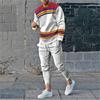 Fashion Splicing Color 3D Printing Men's Sportswear Set Casual Long-sleeved Pants 2-piece Set Oversized Pullover Men's Clothing