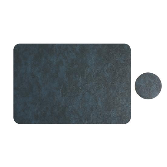 Yousheng Faux Leather Placemat Coaster Dining Table Heat Insulation Pad Dual Side Waterproof Placemat for Kitchen Countertops Dining Tables