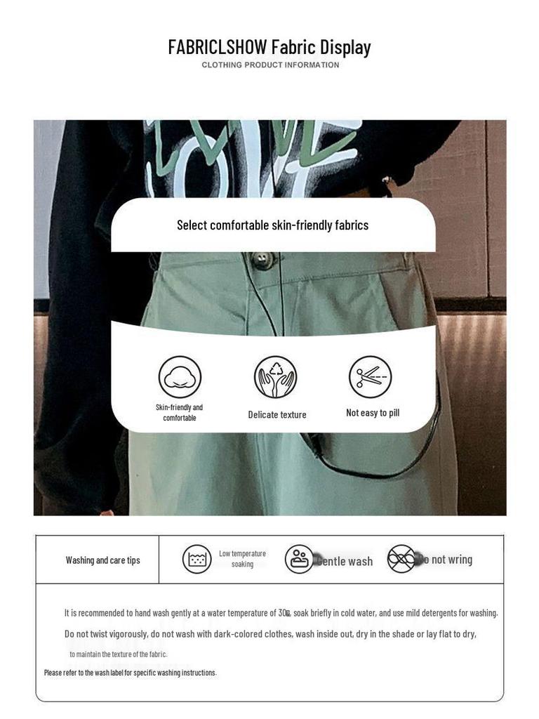 Трендовый осенний комплект из двух предметов для девочек, брюки карго