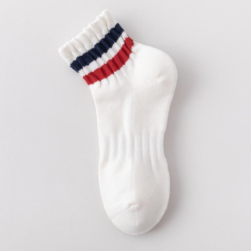 Новые модные полосатые спортивные носки до середины икры с цветными блоками, мужские и женские дышащие хлопковые носки, уличные носки для бега, баскетбола, велоспорта