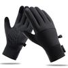 Men's Winter Windproof Waterproof Fingerless Touchscreen Cycling Gloves - Warm Fleece for Outdoor Sports