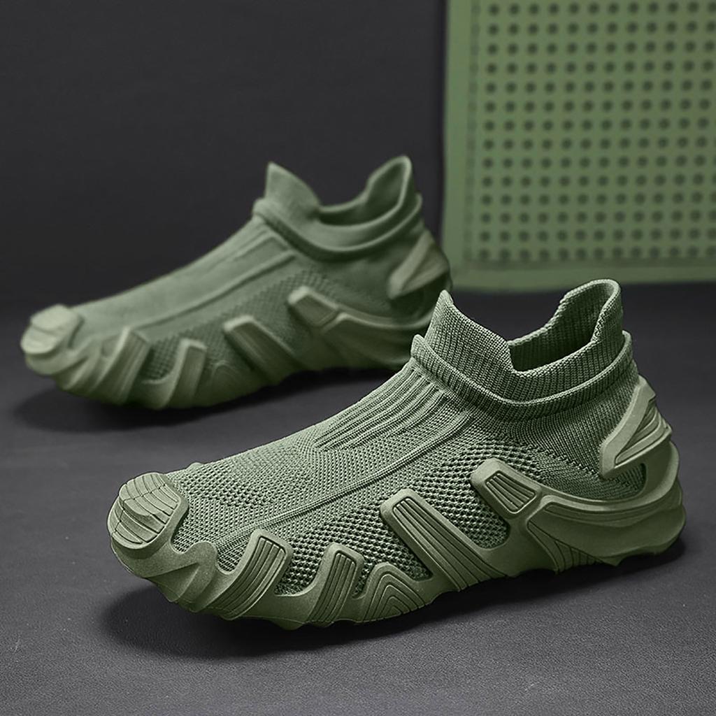 Men's Shoes New Casual Shoes Octopus Flying Woven Shoes Socks Shoes One Pedal Lazy Shoes Platform Fashion Sports Shoes