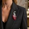 Scarf Brooch Pin Sparkling Rhinestone Peacock Brooch, Animal Jewelry for Women, Suit Lapel Vintage Clothes Decorative Accessory Wedding Parties