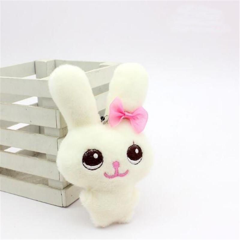 Cute Bow Tie Rabbit Plush Toys Small Pendant Doll Creative Mini Soft Stuffed Conjoined Beauty Toy Dolls For Kids Gifts 12CM