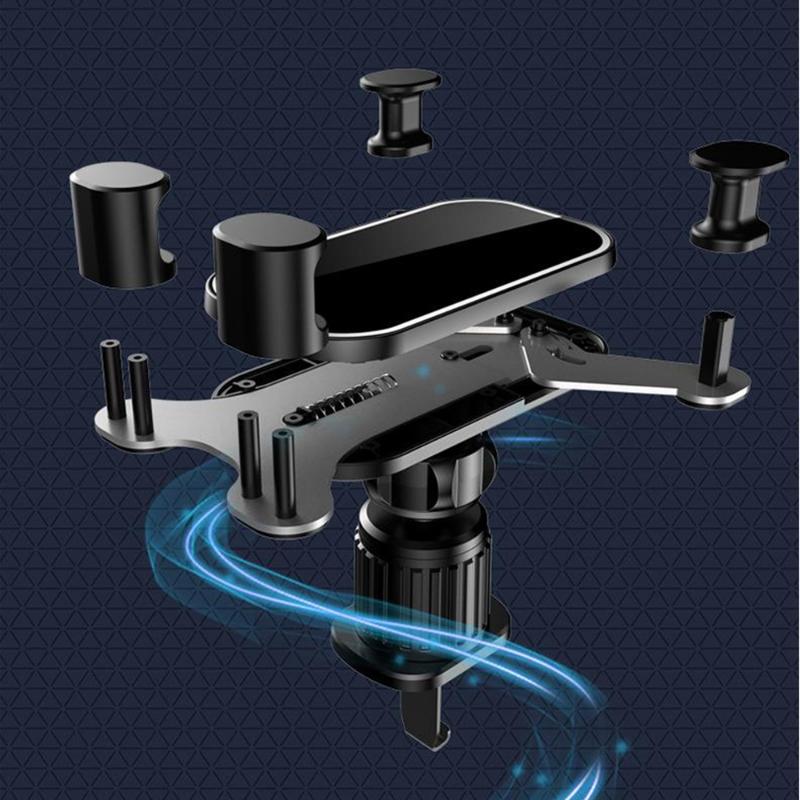 Гравитационный держатель для телефона в автомобиль, поддержка навигации GPS, крепление-клипса в воздуховод, подставка с поворотом на 360°, держатель для смартфона для iPhone Samsung