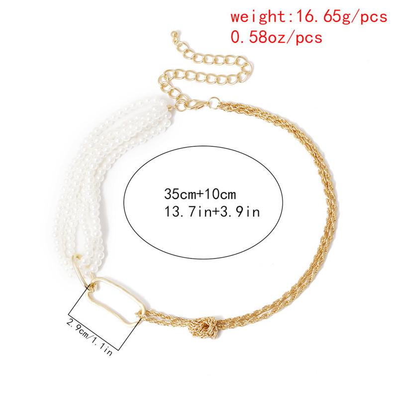 Панк-уникальное толстое женское ожерелье с подвесками в виде витой цепочки в нео-готическом стиле с многослойным искусственным жемчугом