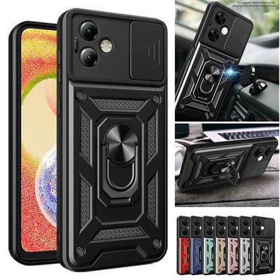 Чехол Armor для Motorola Moto G14 G54 G73 G53 G23 G52 G22 G32 G62 G200 G100, защитный чехол для объектива с кольцом и магнитным держателем