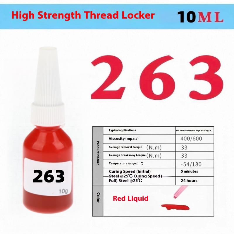 1 шт. Фиксатор резьбы Анаэробный отверждаемый металлический клей Фиксатор резьбы 222/242/243/262/263 Фиксатор гаек-болтов Клей для винтов