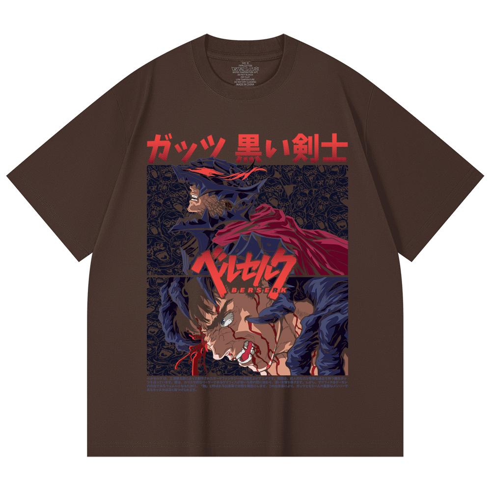 230 Gsm 100% Cotton Berserk V5 Print Unisex Heavy Cotton T Shirt