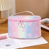 Makeup Bag Zipper Closure Waterproof Large Capacity Travel Toiletry Bag Heart Pattern Makeup Organizer Case