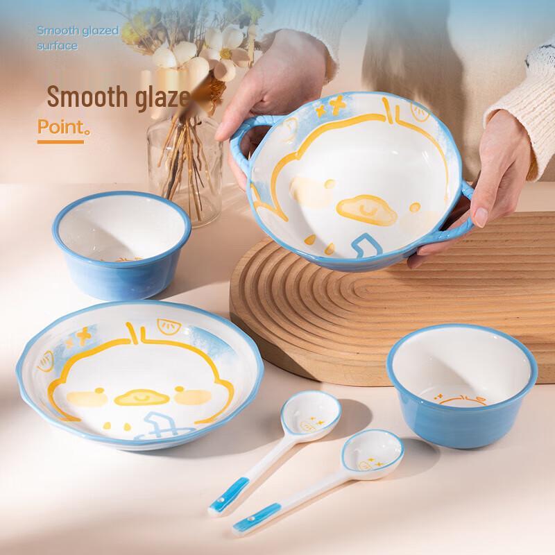 ZISIZ Easy Duck Керамический детский набор посуды (6 шт)