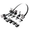 Шлейф USB Кабель данных A Male на Micro Mini USB 5Pin Male 90 градусов ВВЕРХ/ВНИЗ/ВЛЕВО/Вправо Угловой Адаптер Синхронизация Зарядка 0,25 М