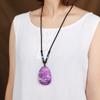 Ретро имитация фиолетового пчелиного воска длинная цепочка для свитера простое универсальное ожерелье женская модная подвеска кулон этнический стиль аксессуары