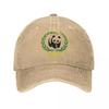 Винтажная Бейсболка WWF Милый Панда Унисекс Стиль Потертый Деним Выстиранная Snapback Кепка Летние Кепки для улицы Кепка