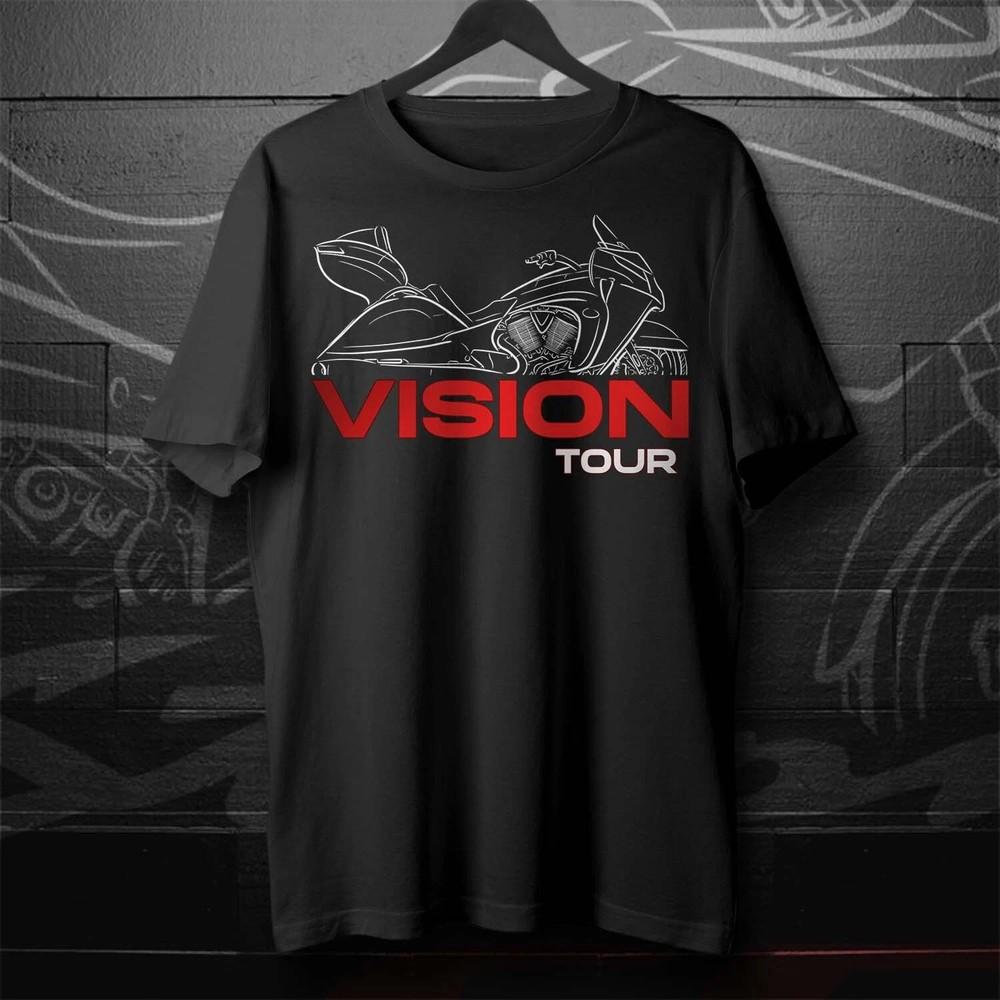 Футболка для мотоцикла Victory Vision Tour 2008-2018 для touring-байкеров, распродажа репринтов, унисекс