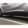 Для Toyota CHR C-HR 2016-  Наклейки-полоски на боковую линию двери из углеродного волокна, накладки на пороги, аксессуары для стайлинга автомобиля