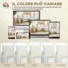 3-Seater Modular Corner Sofa in Breathable Leather-Effect Fabric with Footstool Storage, Cushions, Cream