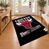 Chicago Bulls Custom Name Personalized Rug Non‑Slip Doormat Floor Carpet Housewarming Birthday Gift for Family Friends
