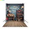 Old Wood Bookshelf Backdrop for Photography Back to School Library Study Room Decor Photocall Portrait Photographic Background