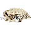 Philos Wooden Game Compendium 30 см 8 в 1 Настольная игра Девятка игральных карт и игры Микадо для детей и взрослых - - - Шахматы, Нарды, Шашки,