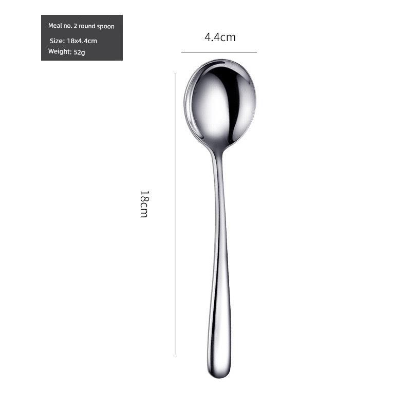 German Spoon 316 Stainless Steel Spoon for Home Use, High-End Exquisite Dining Spoon, High Aesthetic Value, Long Handle, Deep Soup Spoon