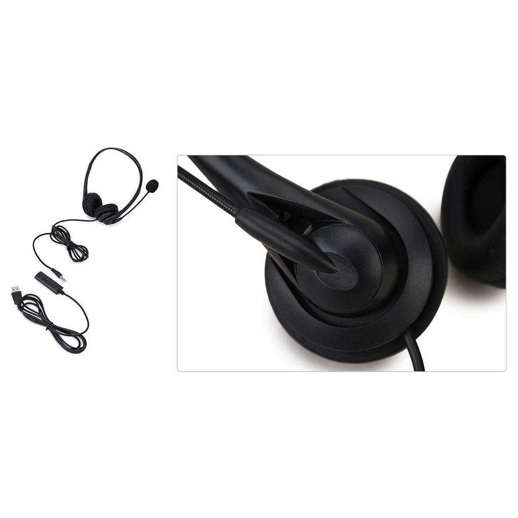 SY490MV Проводная гарнитура для колл-центра Проводное управление USB + порт 3,5 мм с микрофоном Телефонный оператор