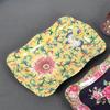 желтый большой квадратный железный поднос - упаковка из 3 шт.