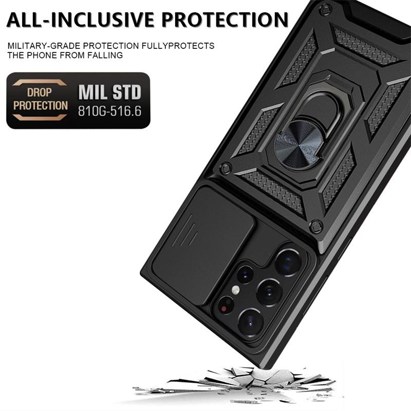 For Samsung Galaxy S22 Ultra Case Shockproof Armor Phone Case For Samsung S20 S21 Fe Plus Note 20 Ultra Magnetic Ring Back Cover