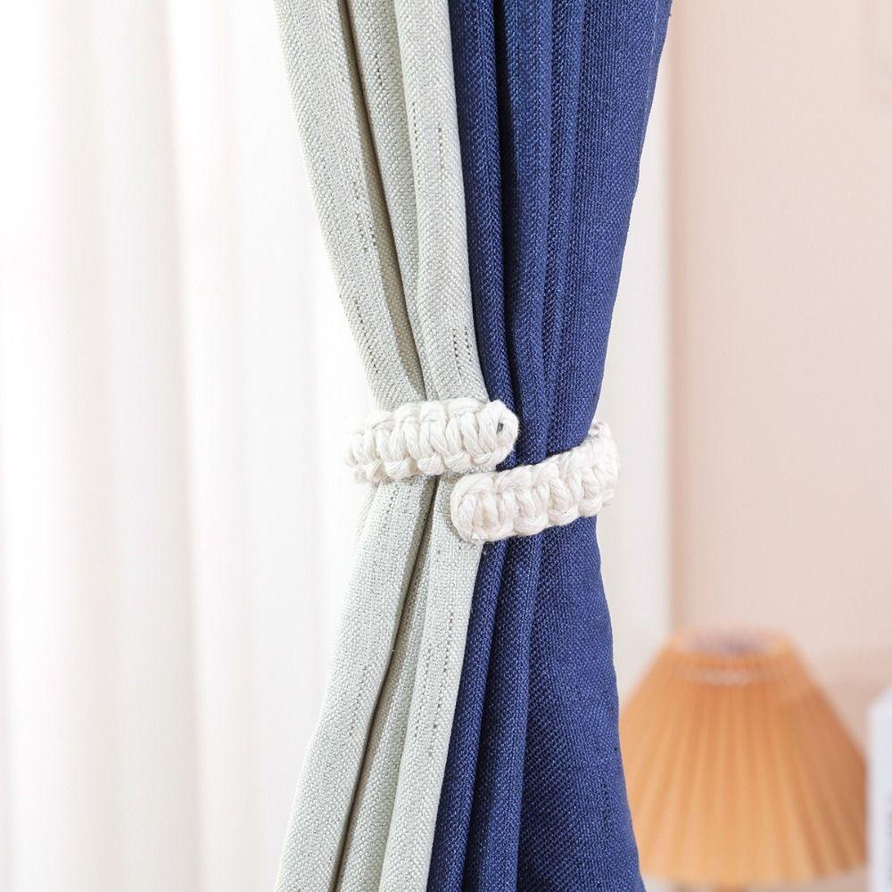 2Pcs Handwoven Curtain Tie Rope Retro Curtain Holder Classic Curtain Holdback  Curtain Accessories