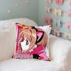 Кавайный Чехол-Подушка с Принтом Cardcaptor-Sakura-S, Мягкая Ткань, Двусторонний Чехол для Подушки, Домашние Подарки