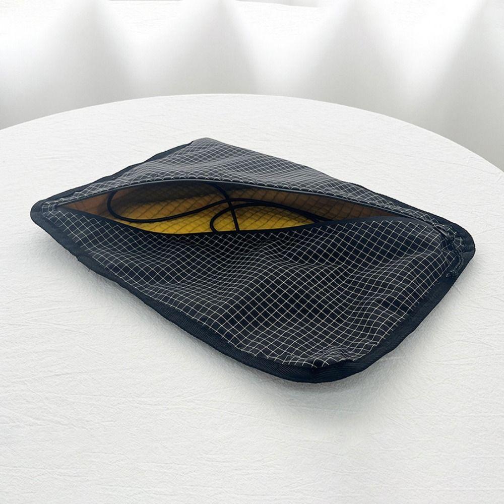 Grid Pattern Pillow Storage Bag 2-in-1 Camping Headrest Durable Travel Pouch  Camping Sleep