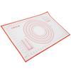 Silicone Baking Mat Reusable Counter Roll Mat Dough Rolling Pastry Mat with Measurement for Pie Crust Pizza CookiesRed