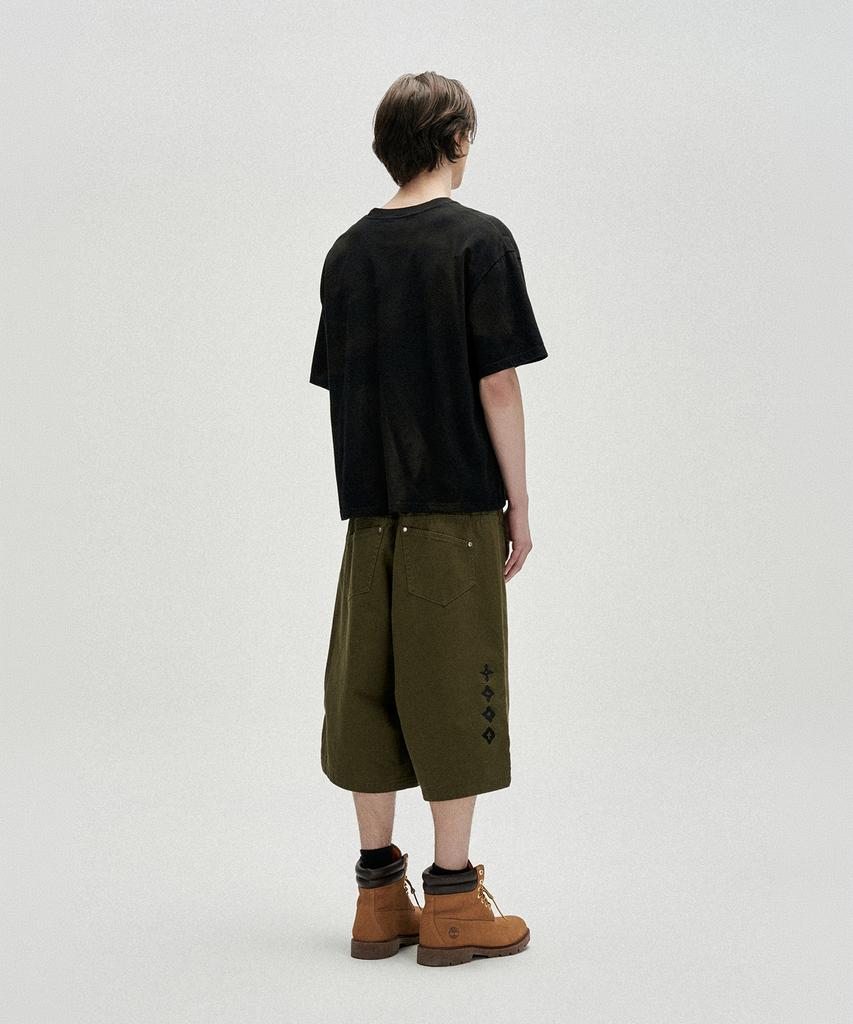 NOT4NERD Symbol Sequence Carpenter Bermuda Shorts - Khaki
