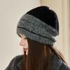 Knitted Winter Hat for Women - Hand Washable, Stretchable, Double-Layer Warmth, Comfortable Ear Cover, Thick Yarn Slouchy Beanie