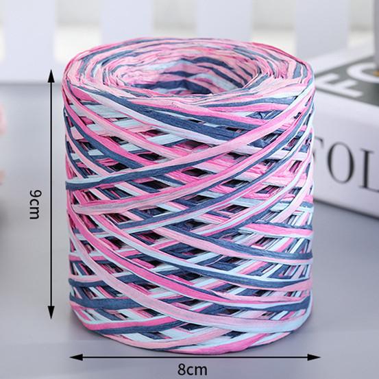 200 м Натуральная рафия Соломенная пряжа для вязания крючком Бумажные нити Экологичная бумажная пряжа DIY Ручная работа Летняя шляпа от солнца Пляжная сумка