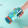 600ml Cartoon Water Bottle Equipped With Straw Portable Kids Water Sippy Cup Leakproof Plastic Water Bottles Summer Travel Kids Water  Practical Use