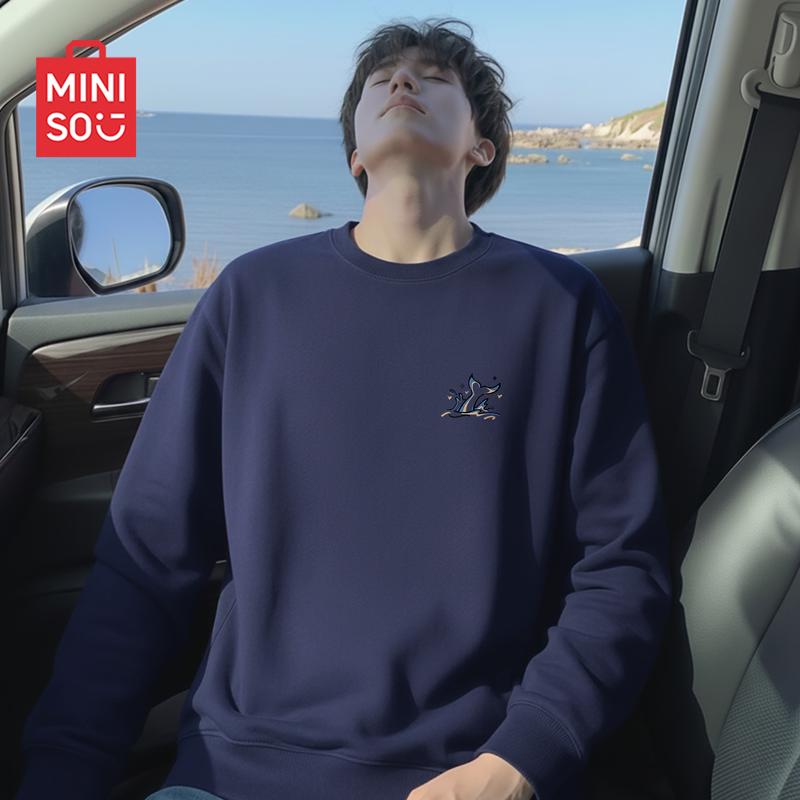 MINISO Мужской модный свитшот с круглым вырезом