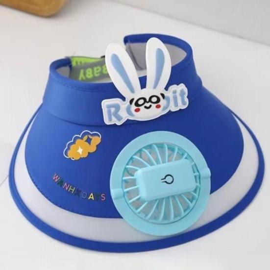 Детская шляпа с солнцезащитным козырьком, дышащая летняя шляпа с широкими полями, защита от ультрафиолета, легкая шляпа для малышей с рисунком кролика