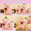 Flower Cute Embracing Four Leaf Pig Cartoon Animal Plush Toy Pillow Children For