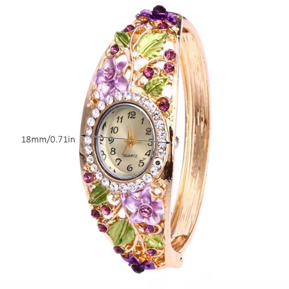 Quartz Movement Flower Watch Alloy Quartz Bracelet Wristwatch Casual Occasion