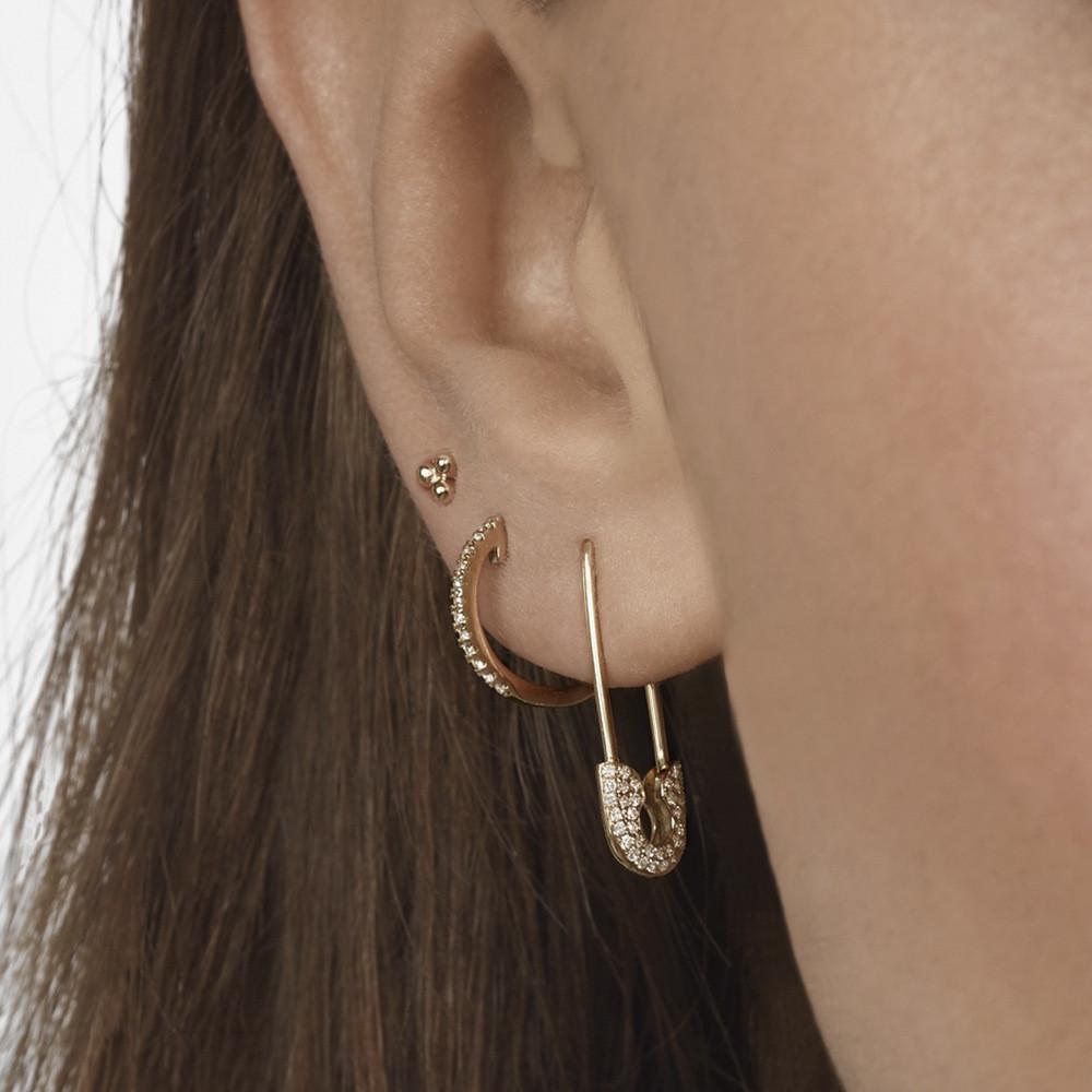 Copper Geometric Fashionable Earrings With Multicolor Rhinestones Trendy Unique And