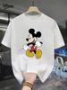 Хлопковая футболка с принтом Микки Мауса от Disney 2026 Мужская Летняя Новая Уличная Мода Хип-Хоп Повседневная Свободная Y2K Топ с Коротким Рукавом