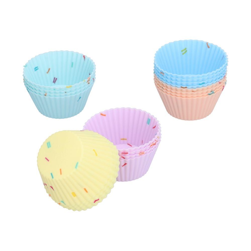 20pcs Non Stick Non-Stick Baking Molds Silicone Material Silicone Muffin Mold Home Baking