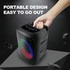 Protable Wireless Bluetooth Speaker with Bass Stereo Speaker Subwoofer Party Disco Light LED Flash FM Radio Outdoor Wireless Speaker