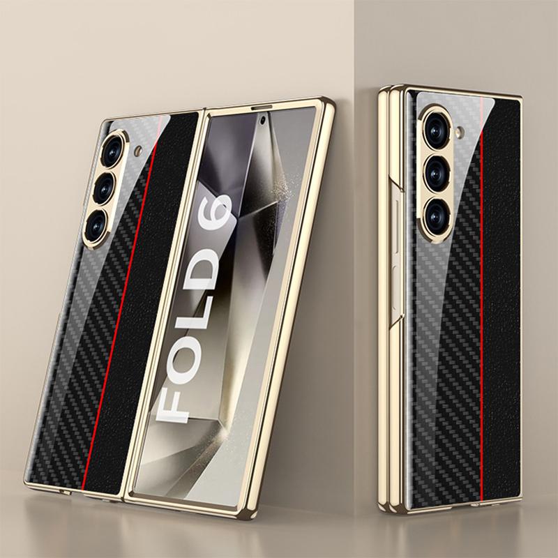 Новый чехол для телефона Samsung Galaxy Zfold6 5g, креативный чехол с HD-рисунком из закаленного стекла, легкий, роскошный, с точными отверстиями, защита от падений