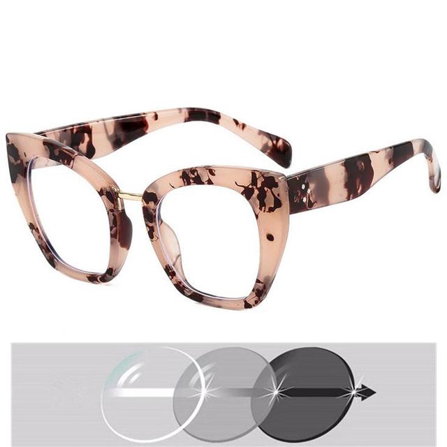Big Frame Women Anti Blue Rays Prescription Glasses For The Nearsighted Cat Eye Short -Sight Eyewear Diopter 0 -0 .5 -0 .75 To -6 .0