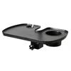 Microphone Stand Tray, Clamp-On Music Stand Shelf for Microphone Stand Sound Card Tray with Cup Holder