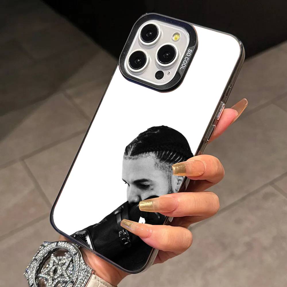 R-Rapper D-Drake Phone Case For iPhone 17,16,15,14,13,12,11 Plus,Pro Max,XS,Colorful Silver Phone case Funda Cover