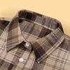 1Pc Fake Collar Leisure Travel Maillard Elegant Checkered Various Tops Shirt Lining Sweater Inner Layer Brown Tones